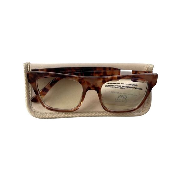 Women's Tortoise Retro Square Blue Light Filtering Glasses - A New Day™ • NIB - Picture 3 of 7